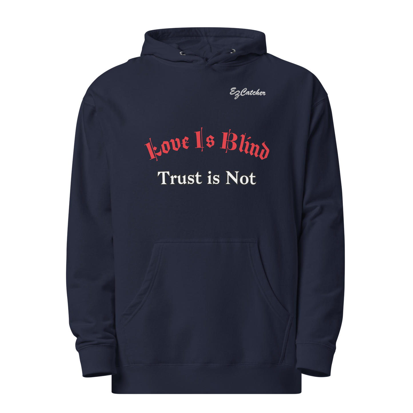 "BLIND TRUST"Unisex midweight hoodie